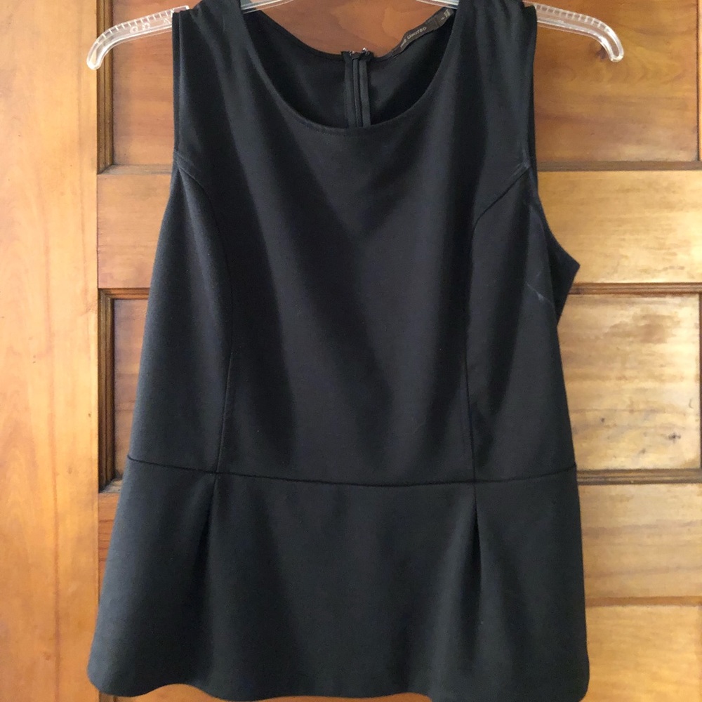 Black peplum top